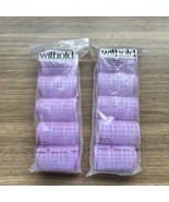 Set Of 2 Wilhold Purple Large Mesh Hard Rollers 2 Packs 10 Total Rollers - $12.81 CAD