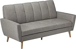 Christopher Knight Home Treston Mid-Century Fabric Sofa, Grey / Natural - $896.99