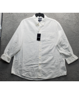 Chaps Oxford Shirt Mens 2XL White Classic Fit Long Sleeve Collared Butto... - $40.37 CAD