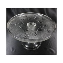 Ivy in Snow 1898 by Cooperative Flint Glass Company 10&quot; cake stand plate - $69.29