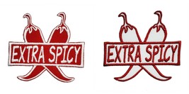 Extra Spicy Embroidered Iron On Patch Jalapeno Funny Humor Laugh Joke Pepper Hot - £5.13 GBP