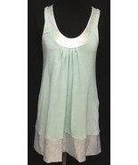 Womens EXPRESS Mint Green Silver Jersey Knit Dress with Pockets Size Small - $236.30 MXN