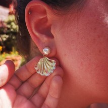 Mermaid Tail Earrings, Fairy tale Earrings, Shell Earrings, Fish Earrings, Ocean - £21.22 GBP