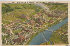 Airplane View of TN Eastman Company Kingsport Tennessee Postcard - $2.00