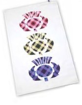 New Scottish Tartan Thistle Kitchen Tea Towel 100% Cotton Scotland Gift New - £7.57 GBP