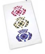 New Scottish Tartan Thistle Kitchen Tea Towel 100% Cotton Scotland Gift New - £7.57 GBP