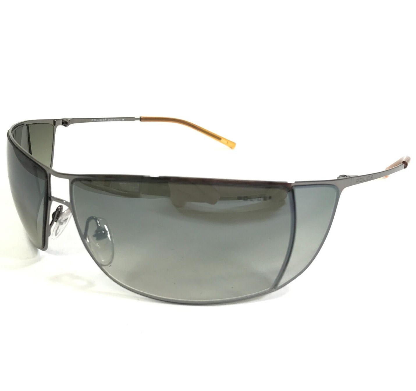 Police Sunglasses Frames MOD.2819 65 COL.568V Gray Wrap Frames with Green Lenses - $65.24