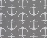 Anchors Grey Sailors Indoor/Outdoor Upholstery Fabric by the Yard D795.05 - $13.97