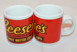 Reese&#39;s Milk Chocolate 2 Peanut Butter Cups Mini Logo Coffee Demitasse  Mugs Set - £29.96 GBP