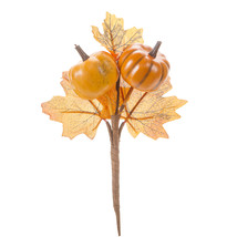 Fall Pick Pumpkin Leaf 6 Inches - £17.35 GBP