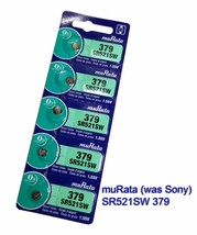 muRata (was Sony) SR521SW 379 Silver Oxide watch battery 1.55V Japan made - £2.35 GBP - £39.25 GBP