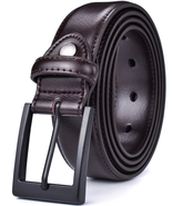 Beltox Men Coffee Belt Casual Dress Jeans 1.25” Wide W Black Buckle 34 - €28,86 EUR