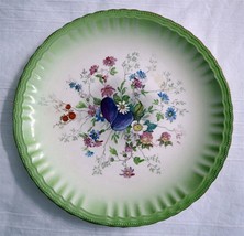 ROYAL BONN c1885 Attractive Fluted Hand Painted 9&quot; Botanical Plate - $26.60