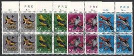 SWITZERLAND 1969  VF NH Precancel 4 x Blocks of 4 Stamps Scott # B386-B389 Birds - £3.94 GBP