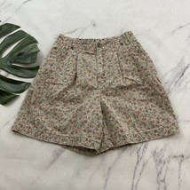 Liz Wear Womens Vintage 90s High Rise Denim Shorts Size 4 Petite Tan Pin... - $25.73