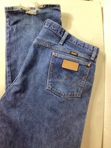 Wrangler Dark Wash Straight Boot Cut Mens Jeans Size 42x32 - $24.89 CAD