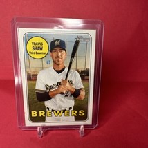 Travis Shaw 2018 Topps Heritage Base #204 Milwaukee Brewers - £1.17 GBP