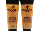 Woody&#39;s For Men Hair &amp; Body Wash All Purpose Body Wash Hair &amp; Skin 10 oz... - £20.11 GBP