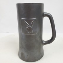 Vintage 1970 PLAYBOY Club Vintage Gray Beer Tankard Embossed Logo 6.5 Inch Tall - £12.92 GBP