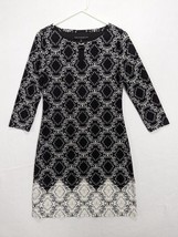 White House Black Market Womens Dress Flower Pattern Size S Polyester Black - £15.33 GBP