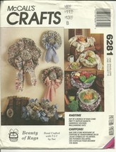 McCall&#39;s Sewing Pattern 6281 Recycling Rags Hats Centerpiece Baskets New  - £5.50 GBP