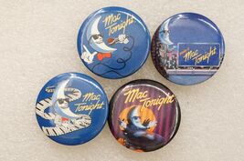 Vintage Lot 4 Pinback Buttons McDonalds Make It Mac Tonight Cool Moon Promo - $14.84