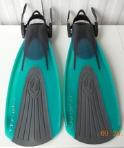 Sea Quest Thruster Teal/Green Diving Fins Flippers Size M/ML Made In Italy - £34.33 GBP