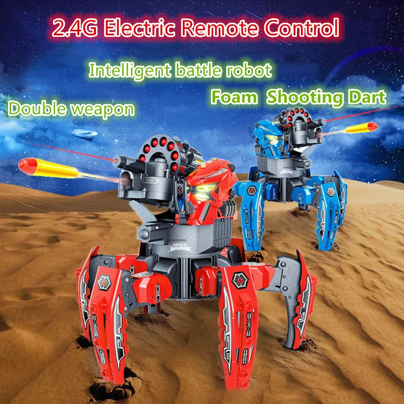 DIY Shooting Game Six-legged Spider Robot 2.4G Radio remote control Double - £174.87 GBP