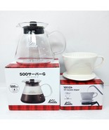 Kalita Coffee 500 Server Carafe (4 Cup) &amp; 101 Ceramic Pour Over Dripper - $47.80 CAD