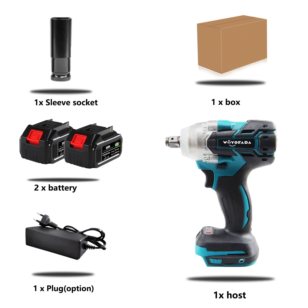 18V Brushless Cordless Electric Impact Wrench 1/2 inch 15000mAh Li-ion Battery H - £146.55 GBP