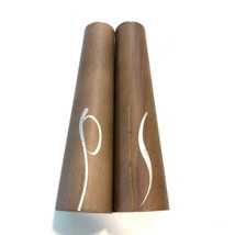 Salt and Pepper Shakers MCM Mid Century Modern Wood Tapered S P Wooden - £15.51 GBP