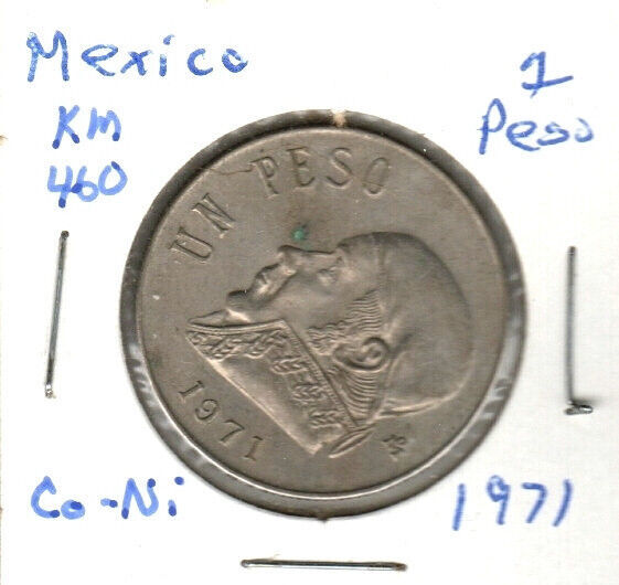 Primary image for Mexico 1 Peso, 1971, Copper-Nickel, KM 460