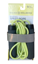 GAIM WELLBEING Adjustable Speed Jump Rope Green 9 Foot Long Cardio Home ... - £5.45 GBP