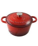 Crock Pot Artisan 5 Quart Round Enameled Cast Iron Dutch Oven in Scarlet... - $125.76 CAD