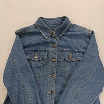 Crazy Horse CHPU2672 Women's M Petite Blue Denim Long Sleeve Button Up Jacket image 15