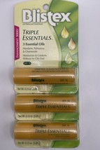 3 Pack- Blistex Triple Essentials Lip Balm Spf 15 - Sealed - New *Discontinued* - $19.80