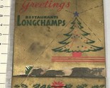 Giant Matchbook Cover  Longchamps  Restaurants  No Matches A Little Roug... - $12.38