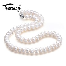 FENASY fine AAAA high quality natural freshwater pearl necklace for women 3 colo - £60.52 GBP