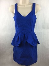 Women&#39;s Paper Doll Blue Sleeveless Strappy Cut Out Exposed Zipper Dress Size 5 - £11.02 GBP