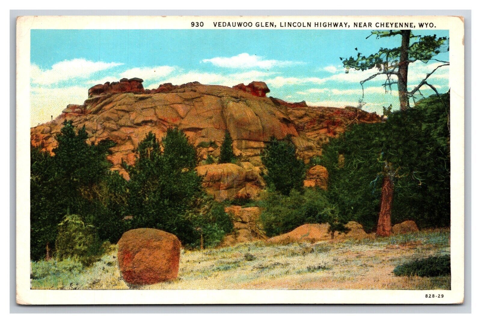 Primary image for Balanced Rock Sherman Hill Wyoming WY UNP WB Postcard Y14