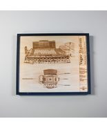 Yager Stadium Wood Engraved Stadium Blueprint Art, Black Frame, Athletic... - $46.87 CAD