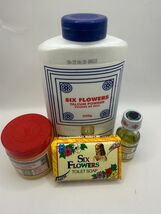 SIX FLOWERS 4 PCS SET (1 Perfume 18ml + 1 Pomade 80g +1 Soap 80g + Powde... - $49.49