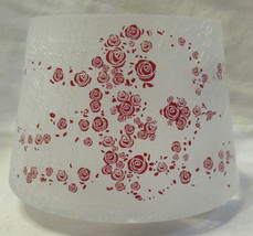 Yankee Candle Jar Shade Halloween PHANTASMAGORIA frosted crackle red rose skull - $42.03