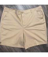 LL Bean Womens Khaki Shorts Favorite Fit Size 20W Beige Pockets 8.5&quot; Ins... - £13.77 GBP