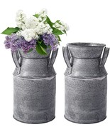 Topzea Offers A Set Of Two Shabby Chic Milk Can Vases, Which Are, And Ta... - $37.94