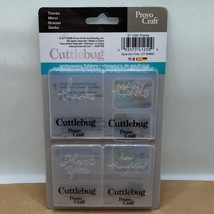 Provo Craft Cuttlebug Thanks Embossing Folders # 37-1250 NEW - $129.02 MXN