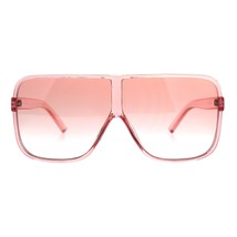 Damen Super Übergröße Modische Sonnenbrille Flach Top Quadrat Transluzent Rahmen - £9.36 GBP+