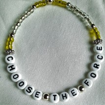 Choose the Force Handmade Bracelet in Yellow and Clear Beads - £2.36 GBP