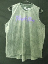 Prince Purple Rain LIC Muscle T-shirt Sz L Sleeveless Gray Bi-Level Raw Hemline - $29.99