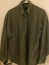 Preowned Nautica Men&#39;s Large Checkered Long Sleeve Button Down Shirt - £11.35 GBP